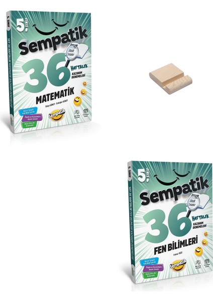 5. Sınıf Sempatik Matematik ve Fen Bilimleri Kazanım Denemeleri + Telefon Tutucu