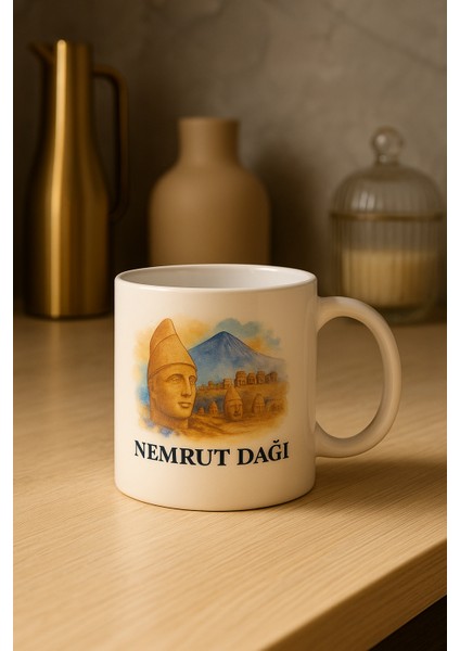 3 Lü Paket Nemrut Dağ Baskı Porselen Kahve Kupa Bardak fiyatları