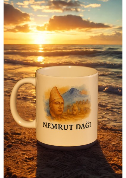 3 Lü Paket Nemrut Dağ Baskı Porselen Kahve Kupa Bardak indirimleri