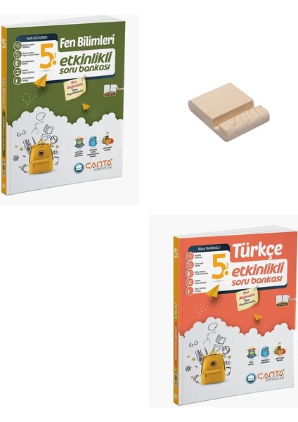 5. Sınıf Fen Bilimleri ve Türkçe Etkinlikli Soru Bankası + Telefon Tutucu