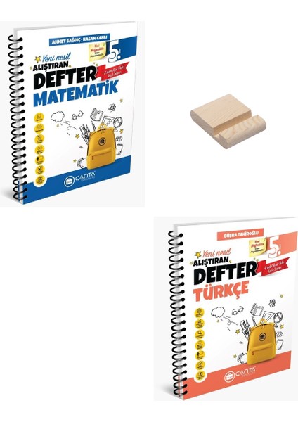 5. Sınıf Matematik ve Türkçe Alıştıran Defter + Telefon Tutucu
