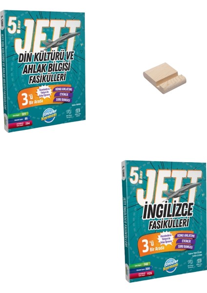 5. Sınıf Jett Din ve Ingilizce Fasikülleri + Telefon Tutucu