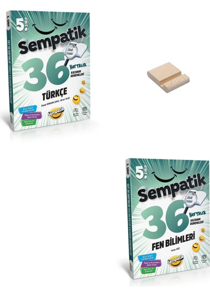 5. Sınıf Sempatik Türkçe ve Fen Bilimleri Kazanım Denemeleri + Telefon Tutucu