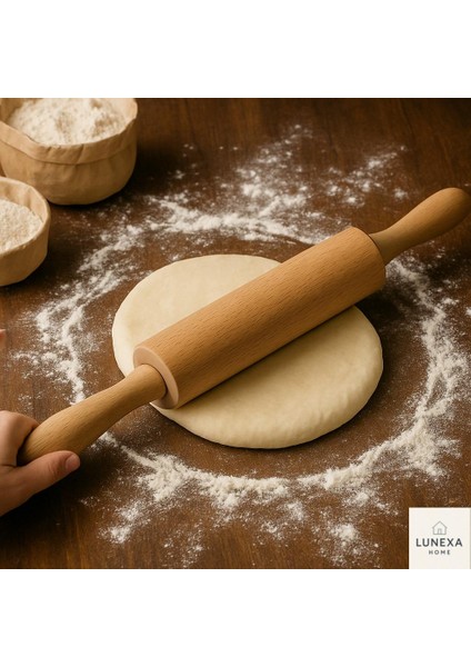Ahşap Merdane Kolay Hamur Açma 40CM