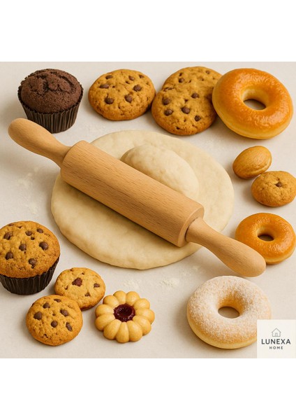 Ahşap Merdane Kolay Hamur Açma 40CM modelleri