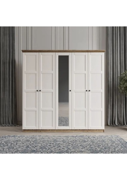 Toprak 5 Kapaklı Bazalı Gardırop Tamamı Mdf fiyatları