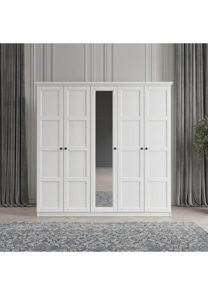 Toprak 5 Kapaklı Bazalı Gardırop Tamamı Mdf fiyatları