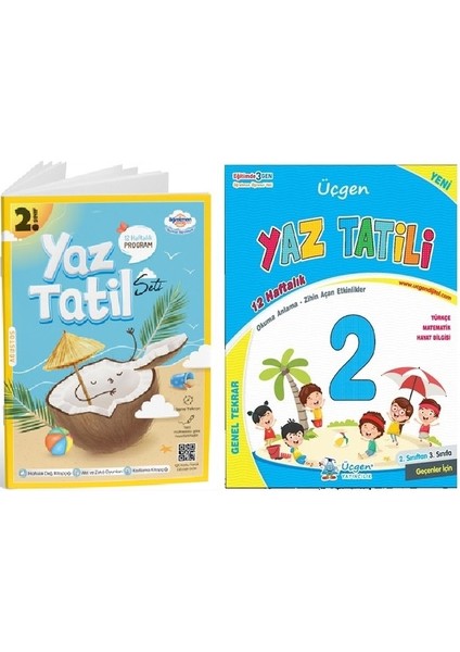 2. Sınıf Öğretmen Evde Yayınları & Üçgen Yayınları Tatil Kitabım Yaz Tatili Kitabı - 2'li Set -2025