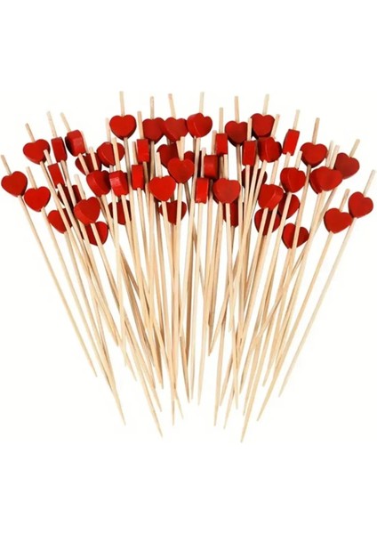Bambu Kalp Kürdan 12 cm 50 Adet modelleri