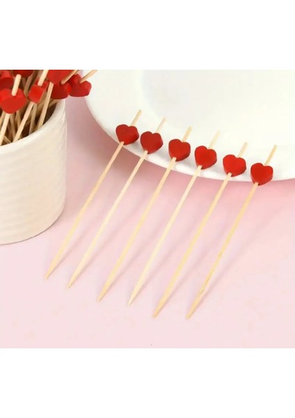 Bambu Kalp Kürdan 12 cm 50 Adet