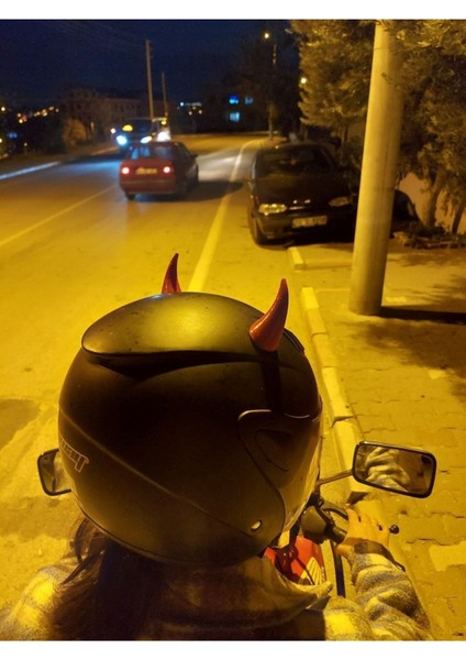 Motosiklet Kask Süsü - Kask Için Şeytan Boynuzu - Hediyelik