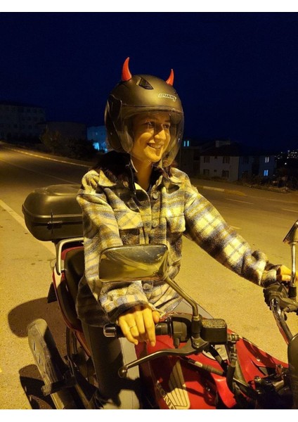 Motosiklet Kask Süsü - Kask Için Şeytan Boynuzu - Hediyelik fırsatları
