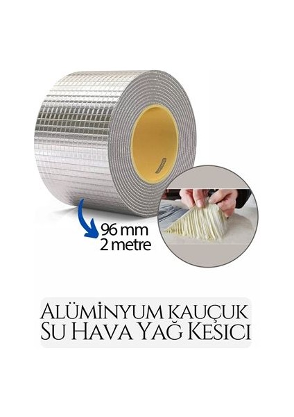 96 mm Su Hava Yağ Kesici Izolasyon Bandı 2 Metre