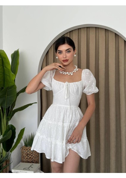 Massa Mini Elbise S-Beyaz