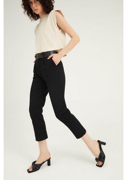 Siyah Kadın Pantolon 70755 modelleri