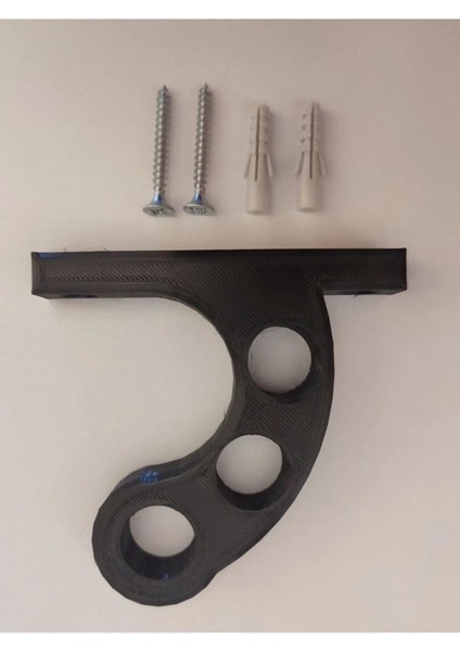 Motosiklet Bisiklet Scooter Kask ve Mont Duvar Askısı Kask Tutucu Siyah