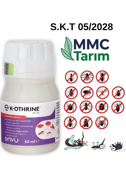 Bayer K- Othrine Sc 50 ml Kokusuz, Karınca - Böcek- Sinek- Hamamböceği Ilacı Haşere Karşıtı (Skt 06/ 2028)