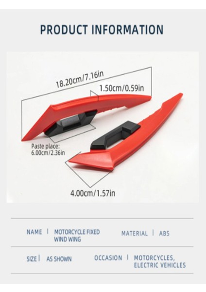 2 Adet Motosiklet Winglet Aerodinamik Spoiler Yan Spoiler Motosiklet Aksesuarları Kask Bıçağı V2