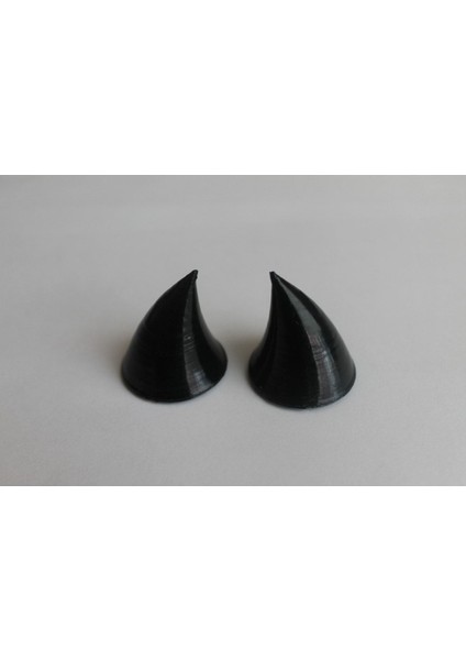 Motosiklet Kask Şeytan Boynuzu Süsü Aksesuarı Parlak Siyah Aparat - Orta modelleri