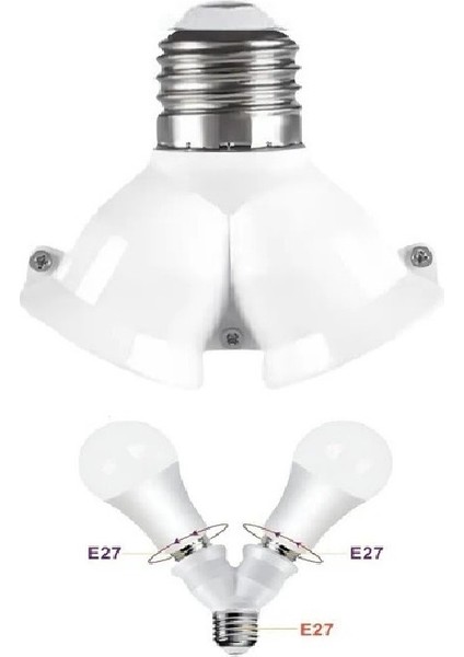 E27 Duy Çoğaltıcı 2'li Duy Ampul LED 2 x E27 Dönüştürücü fiyatları
