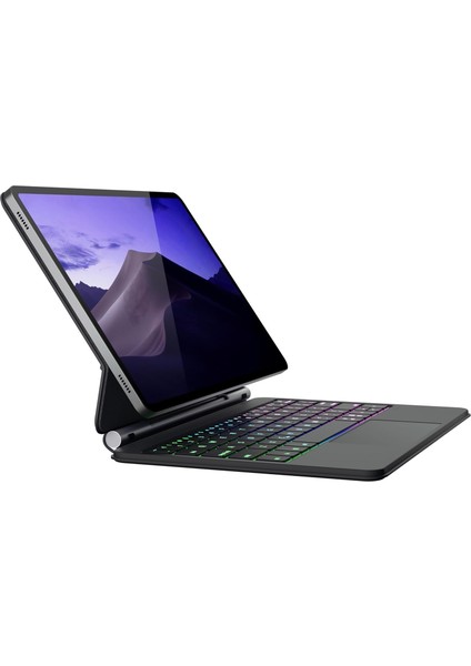Samsung Galaxy Tab S10 Fe/S9 Fe 10.9 Inch Için Keyboard Bluetooh Bağlantılı Standlı Klavyeli Tablet Kılıfı