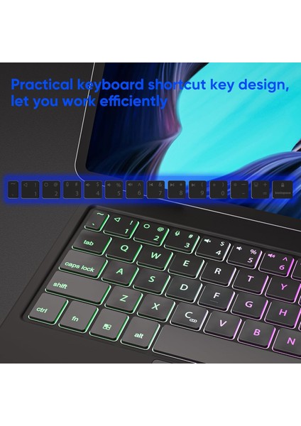 Samsung Galaxy Tab S10 Fe/S9 Fe 10.9 Inch Için Keyboard Bluetooh Bağlantılı Standlı Klavyeli Tablet Kılıfı fırsatları