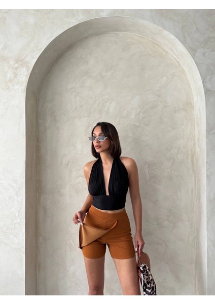 Kapaklı Şort Etek Camel S208 fırsatları