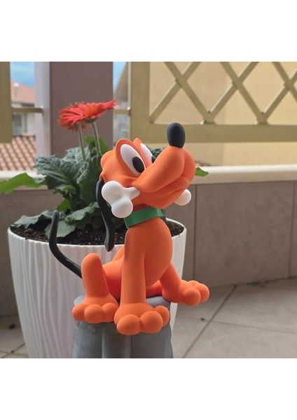 Pluto Figürü Biblo Sevimli Çizgi Film Köpeği Dekoratif Oyuncak