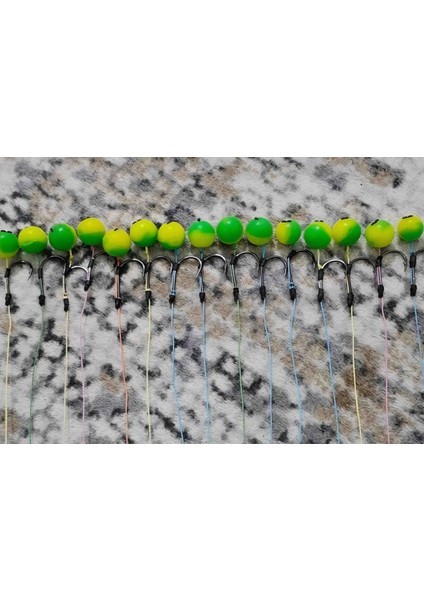 15 Takım (Yeşıl Sarı Pup)Sazan Yemleme (Tekne ve Botu )(Rig ve Boli) Yüzen Model 15 Adet fırsatları