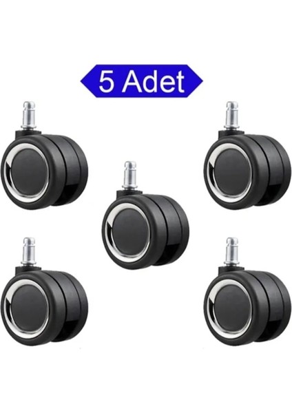 Sandofis Düz Krom Ayak+5 Adet P.u Tabanlı Krom Çemberli Teker modelleri