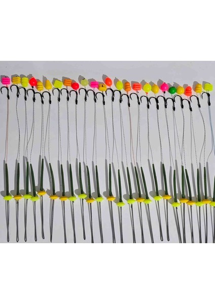 20 Takım(Karışık Renk) Renkler Sazan Yemleme (Tekne ve Botu)(Rig ve Boli) Yüzen Model 20 Adet