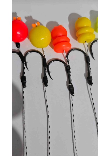 15 Takım(Karışık Renk) Renkler Sazan Yemleme (Tekne ve Botu)(Rig ve Boli) Yüzen Model 15 Adet modelleri