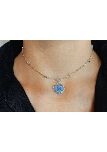 Kristal Taşlı Van Cleef Model Kolye, Gümüş Kaplama Çift Taraflı Yonca Modeli Kolye, Van Cleef Bijuteri Kolye, Van Cleef Gümüş Kaplama Kolye, Dört Yapraklı Şans Yonca Kolye