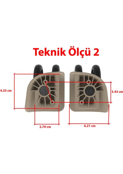 Keo-Plus Pp Valiz Tekerleği Sağ ve Sol Gold Renk fiyatları