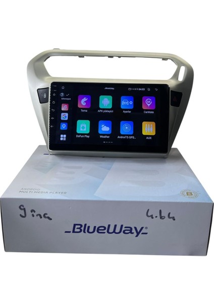 Peugeot 301 - C-Elysee (Şampanya) Blueway 4-64 Profesyonel Oem Multimedia modelleri