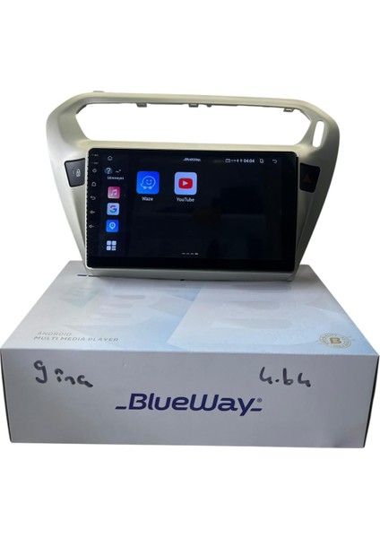 Peugeot 301 - C-Elysee (Şampanya) Blueway 4-64 Profesyonel Oem Multimedia indirimleri