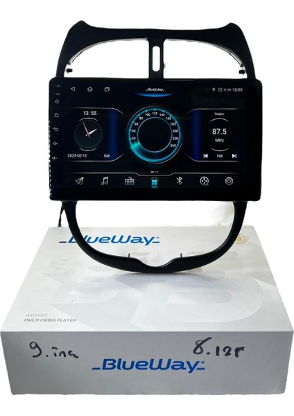 Peugeot 206 Blueway 8-128 Tam Profesyonel Oem Multimedia
