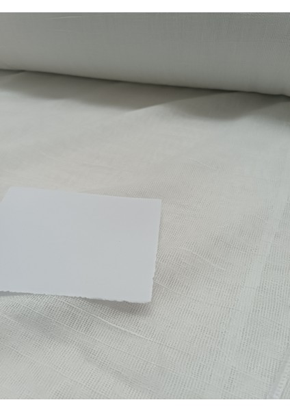 Modern Keten Dökümlü Düz Tül Perde -Ekru - Pileli Dikim 1x2,5 Pile - KTN333 fırsatları