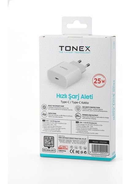 Tonex IOS25 25W 15 Pro Max Hızlı Şarj Aleti fırsatları