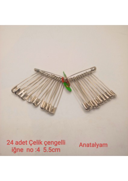 Çengelli Iğne No :4, 24 Adet Çengell Iğne