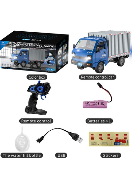 Yeni KF21 1:16 2.4ghz Uzaktan Kumanda Araba Sprey ve LED Işıkları Oyuncak Çocuklar Için Sürüklenme ve Tırmanma Kamyonlarını Simüle Ediyor Çocuk Boys Hediye (Yurt Dışından)