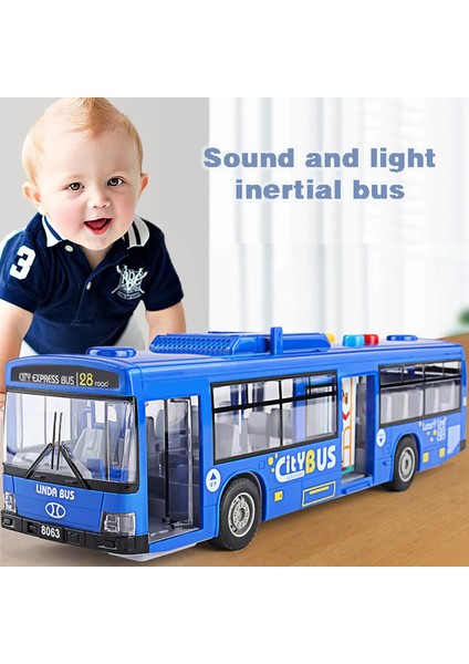 Yüksek Kaliteli Simülasyon Otobüs Büyük Boy Damla Dayanıklı Hafif Müzik Atalet Otobüs Modeli Geri Çekin Araba Eğitici Oyuncaklar Hediyeler (Yurt Dışından) modelleri