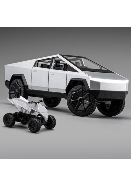1:32 Cybertruck Oyuncak Alaşım Off Road Döküm Metal Modeli Ses ve Işık Arkadaşlar Için Geri Çekin Oyuncak Hediye Dekoratif Trendy Süsler (Yurt Dışından) fırsatları