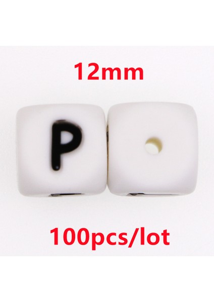 100 Adet 12 mm Silikon Mektup Boncuk Silikon Yuvarlak Boncuk Dağınık Boncuklar Gıda Sınıfı Diy Bilezik Kolye Emzik Zinciri Aksesuarları (Yurt Dışından)