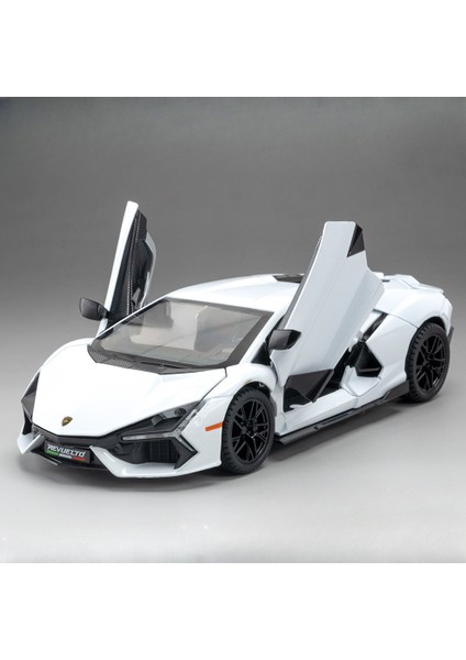 1:24 Revuelto Alaşım Pres Döküm Model Araba Oyuncaklar Spor Arabalar 4 Kapı Açık Geri Çekin Ses Işığı Yarış Aracı Festivali Hediye Erkek Için (Yurt Dışından)