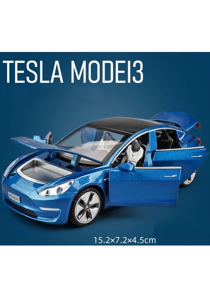 1:32 Tesla Modeli 3 Alaşım Araba Modeli Dietoy & Oyuncak Araçlar Ses Geri Çekin Araba Çocuk Hediyeler Için Çocuk Oyuncak (Yurt Dışından)