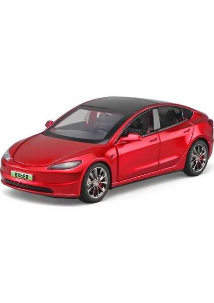 Tesla Modeli Için 2024 Yeni 1:32 3 Alaşım Model Araba Oyuncak Diecasts Metal Döküm Ses ve Işık Oyuncak Arabalar Araç (Yurt Dışından)