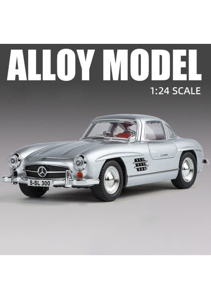 1:24 Mercedes-Benz 300SL 1936 Alaşım Model Araba Oyuncak Döküm Metal Döküm Ses ve Işık Oyuncak Arabalar Çocuklar Için Araç (Yurt Dışından)