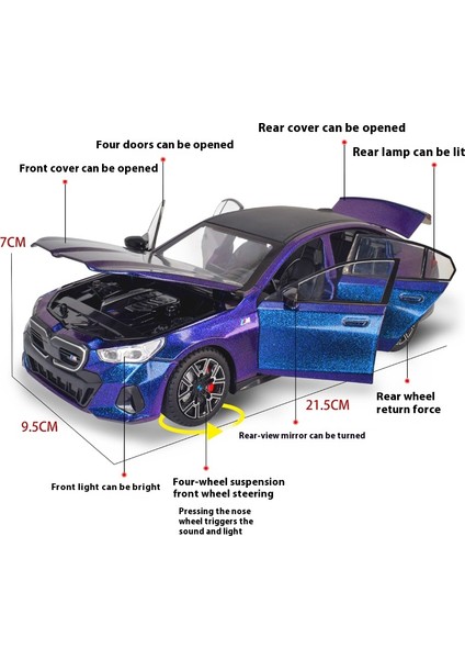 1:24 Bmw I5 M60 Xdrive Güç Alaşım Pres Döküm Model Araba Döküm Çocuk Oyuncak Araba Doğum Günü Hediyesi Çocuk Mevcut Hobi Toplamak (Yurt Dışından) modelleri