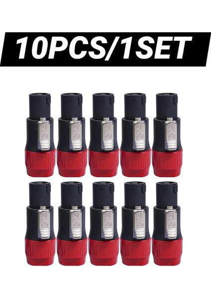20/10 Adet Hoparlör Konnektörleri 4 Kutuplu 4 Pin Erkek Ses Kablosu Adaptörü Speakon Abs Kabuk Jack Aksesuarları Ohm Fiş Nötr NL4FC (Yurt Dışından)